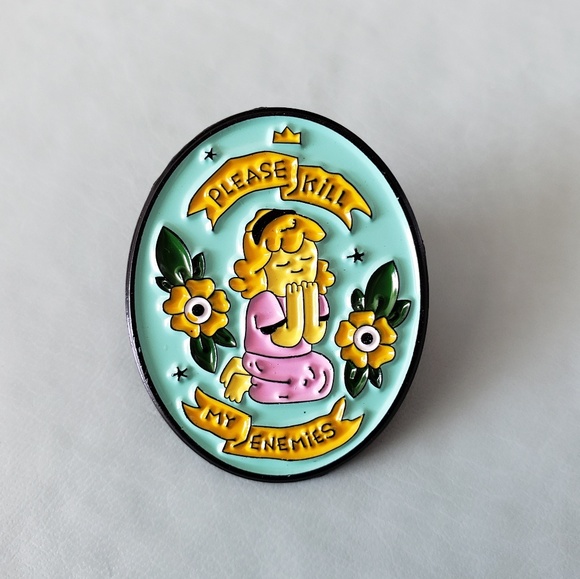 {5/$25} please kill my enemies prayer pin - Picture 2 of 4
